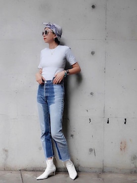 「Jonnlynx（ジョンリンクス）のアイテム（パンツ）」を使った、stylist komakiさん（レディース・162cm）の夏コーディネート