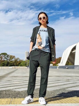 「Marc by Marc Jacobs（マークバイマークジェイコブス）のアイテム（トップス）」を使った、stylist komakiさん（レディース・162cm）の秋コーディネート