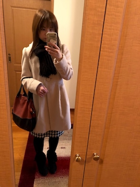 「LODISPOTTO（ロディスポット）のアイテム（ジャケット/アウター）」を使った、erikaさん（レディース・155cm）の冬コーディネート