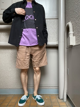 「LQQK STUDIO（ルックスタジオ）のアイテム」を使った、Uskさん（メンズ・175cm）の春コーディネート