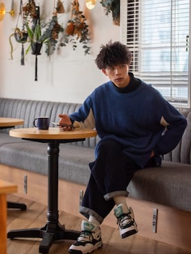 楠 拓也さん（メンズ・180cm）の春コーディネート