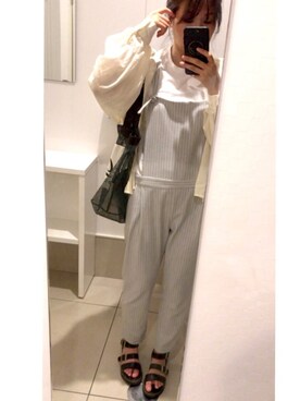 「ZARA（ザラ）のアイテム（サロペット/オーバーオール）」を使った、タムタム★さん（レディース・165cm）の夏コーディネート
