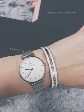「Daniel Wellington（ダニエルウェリントン）の販売終了クラシックペティット アッシュフィールド32mm（アナログ腕時計）」を使った、Fujimoto Natsukiさん（レディース・172cm）の春コーディネート