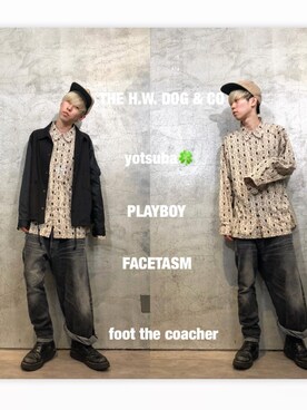 「FACETASM」｜「アイテム（その他）」を使った、新井航  OCEAN TOKYOさん（メンズ・177cm）の冬コーディネート