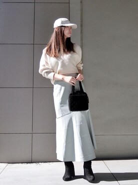 「ホワイト×ミントグリーン」｜ｐiｐiさん（レディース・163cm）の春コーディネート