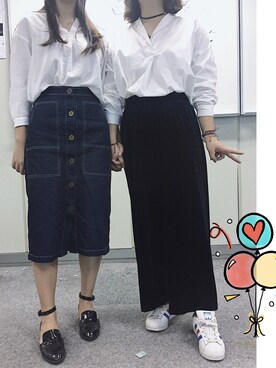 「UNIQUE（ユニーク）のアイテム（パンツ）」を使った、smallswissさん（レディース・160cm）の夏コーディネート