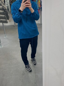 「JW Anderson（ジェイダブリューアンダーソン）のアイテム（スウェット）」を使った、ぶちさん（メンズ・176cm）の冬コーディネート