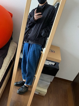 「Paraboot（パラブーツ）のアイテム（ローファー、ブラック系）」を使った、ぶちさん（メンズ・177cm）の秋コーディネート