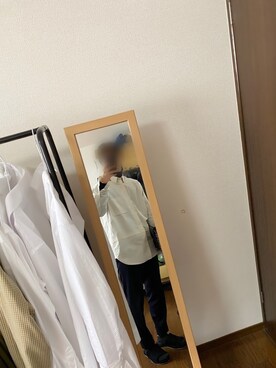 「+Jのアイテム（ニット/セーター、ブルー系）」を使った、ぶちさん（メンズ・177cm）の秋コーディネート