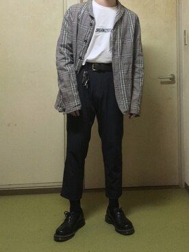 「plaid」｜「アイテム（ジャケット/アウター）」を使った、Taka→さん（メンズ・165cm）の秋コーディネート