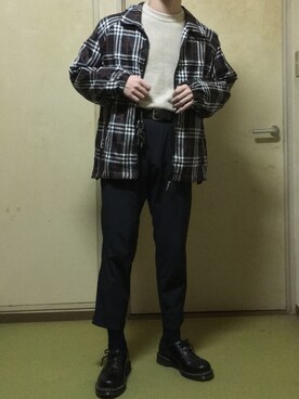 「plaid」｜「アイテム（ジャケット/アウター）」を使った、Taka→さん（メンズ・165cm）の秋コーディネート