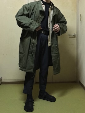 「plaid」｜「アイテム（ダッフルコート）」を使った、Taka→さん（メンズ・165cm）の冬コーディネート