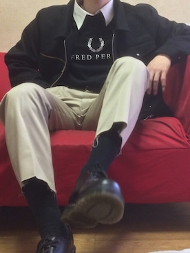 「NOT CONVENTIONAL（ノットコンベンショナル）のアイテム（ブルゾン）」を使った、Taka→さん（メンズ・165cm）の冬コーディネート