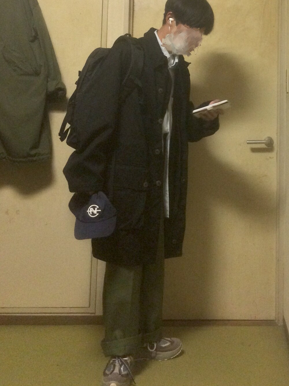 「M59、ootd、古着、全身古着、military、vintage、スウェーデン軍、ストライプ、outfit、nautica」｜「m59のアイテム（ジャケット/アウター、ブラック系）」を使った、Taka→さん（メンズ・165cm）の秋コーディネートの1枚目の写真