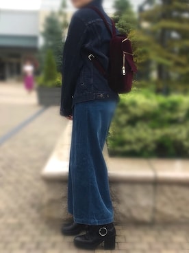 「GAP（ギャップ）のアイテム（バックパック/リュック）」を使った、aさん（レディース・165cm）の秋コーディネート