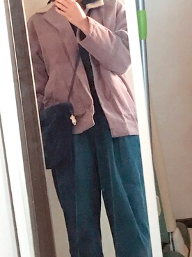 「アイテム（ブルゾン）」を使った、aさん（レディース・165cm・10代）の秋コーディネート