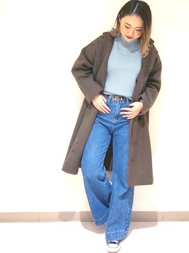 「アイテム（チェスターコート）」を使った、sonaさん（レディース・160cm・10代）の冬コーディネート