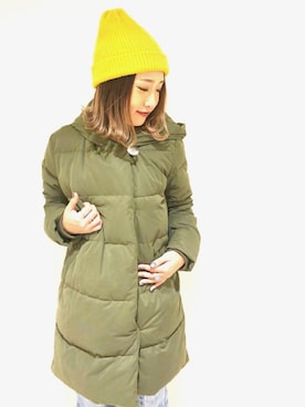 「アイテム（ニットキャップ/ビーニー）」を使った、sonaさん（レディース・160cm・10代）の冬コーディネート