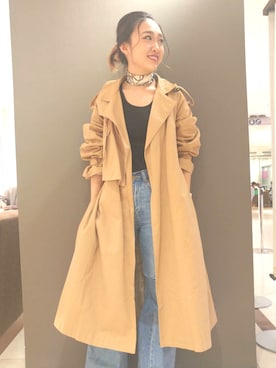 「アイテム（トレンチコート）」を使った、sonaさん（レディース・160cm・10代）の春コーディネート