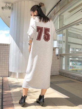 「バックプリント」｜sonaさん（レディース・159cm）の秋コーディネート