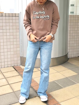 「アイテム（スウェット）」を使った、sonaさん（レディース・159cm・10代）の秋コーディネート