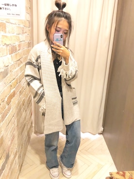 「アイテム（トップス、ベージュ系）」を使った、sonaさん（レディース・159cm）の秋コーディネート