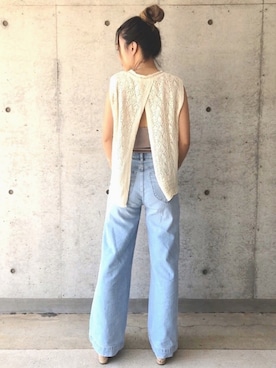 「アイテム（キャミソール）」を使った、sonaさん（レディース・159cm・10代）の春コーディネート