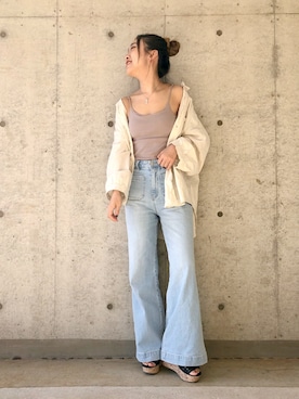 「アイテム（キャミソール）」を使った、sonaさん（レディース・159cm・10代）の春コーディネート