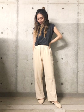 「Shelly island（シェリーアイランド）のアイテム」を使った、sonaさん（レディース・159cm）の春コーディネート