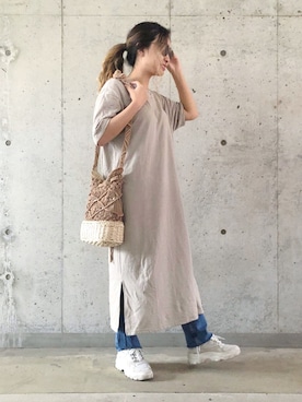 「H&M（エイチ・アンド・エム）のアイテム（スニーカー）」を使った、sonaさん（レディース・159cm）の春コーディネート