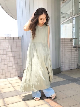 「アイテム（ワンピース/ドレス）」を使った、sonaさん（レディース・159cm・10代）の夏コーディネート