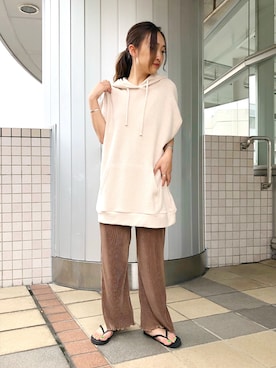 「アイテム（スウェット）」を使った、sonaさん（レディース・159cm・10代）の夏コーディネート