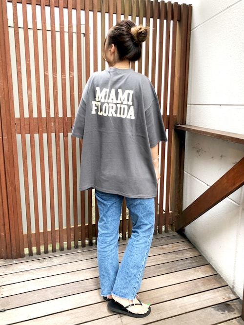 MIAMIA ハンドバッグプリント Tシャツ 半袖 ムラサキスポーツ tシャツ ALOHA PEOPLE/アロハピープル 半袖 T