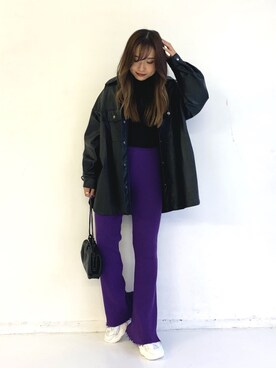 「SHAGGIE（シャギー）のアイテム（その他アウター）」を使った、sonaさん（レディース・159cm）の秋コーディネート