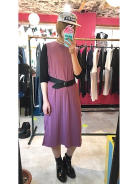 「MONKI（モンキ）のアイテム（帽子）」を使った、toyさん（レディース・164cm）の春コーディネート