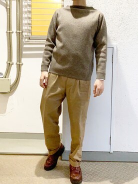 「Scye（サイ）のアイテム（チノパンツ）」を使った、tomi_taさん（メンズ・167cm）の春コーディネート
