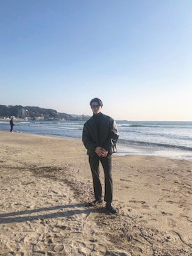 「MUSE（ミューズ）のアイテム」を使った、Mizuhoさん（メンズ・167cm）の春コーディネート