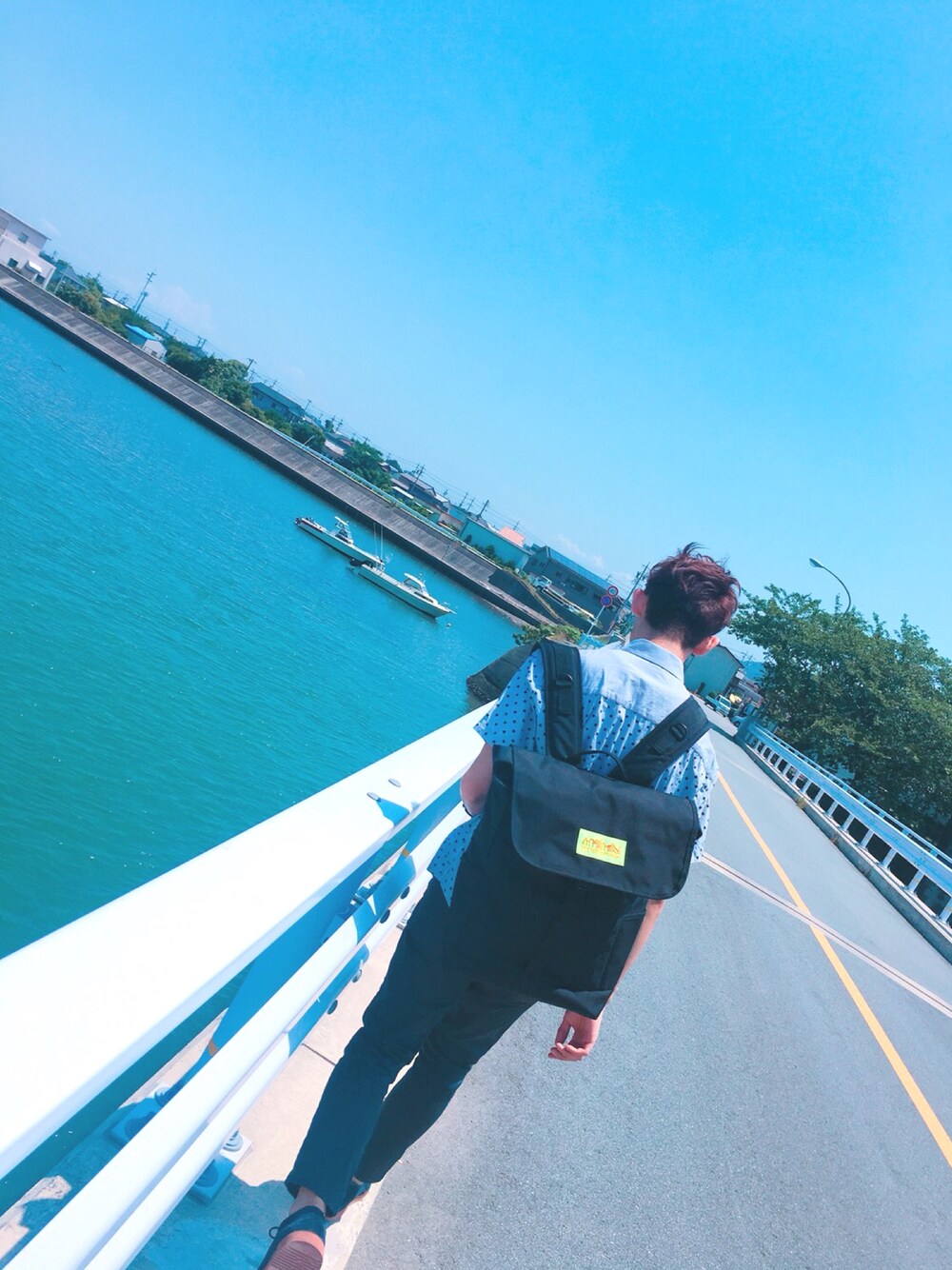 「COMME CA MENのアイテム（シャツ/ブラウス、ホワイト系）」を使った、ヒロさん（メンズ・171cm）の夏コーディネートの1枚目の写真