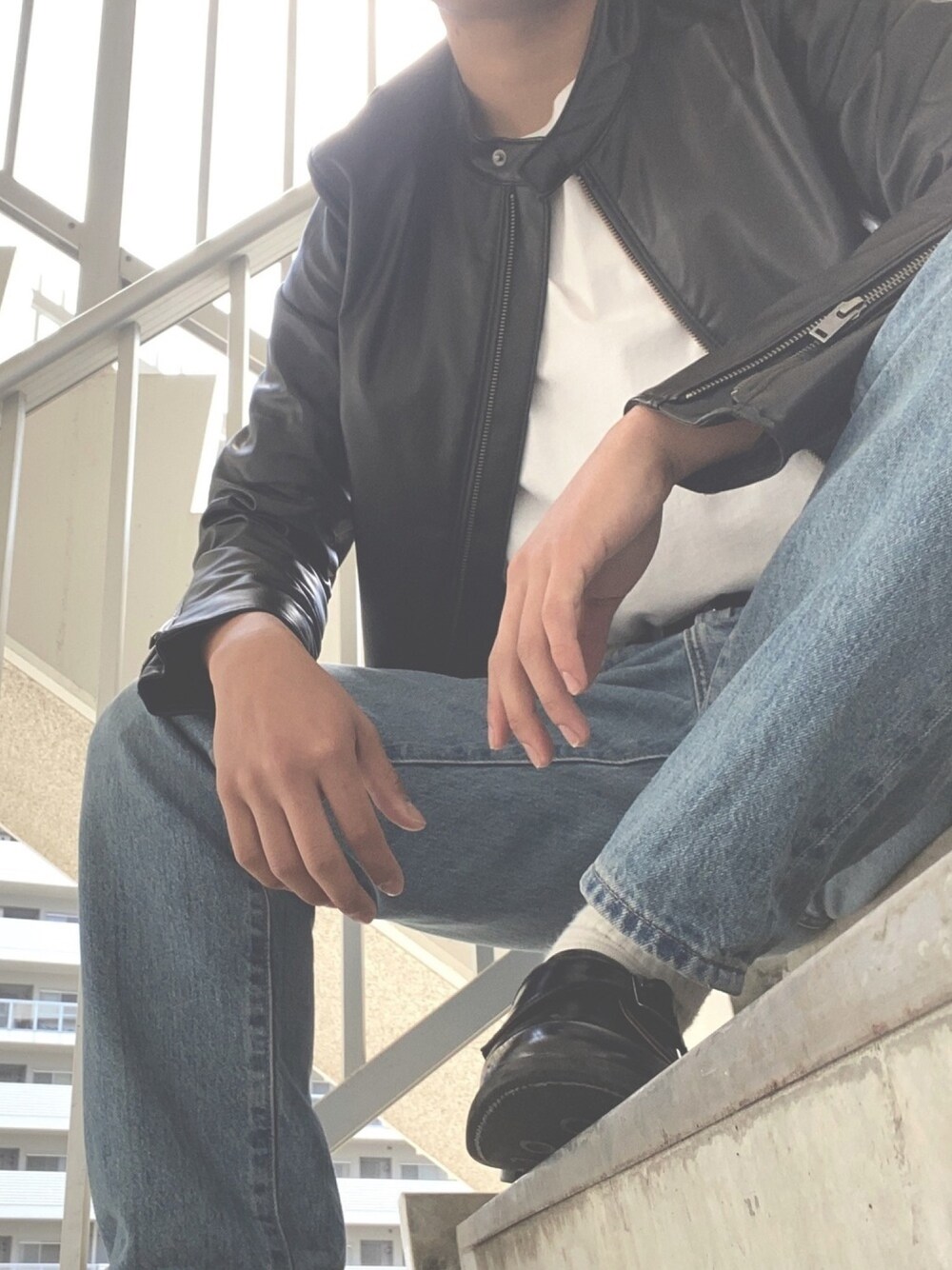 「50年代、コロナに負けない、オシャレを楽しもう、自分がよければそれでよし」｜「URBAN RESEARCHのバスクTシャツ（Tシャツ/カットソー、ホワイト系）」を使った、tatsuoさん（メンズ・168cm）の春コーディネートの1枚目の写真