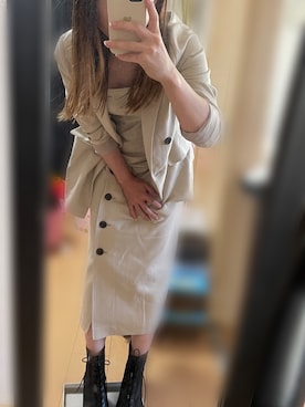 「JILL STUART（ジルスチュアート）のアイテム（ジャケット/アウター）」を使った、a...sさん（レディース・161cm）の春コーディネート