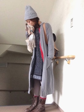 「GAP（ギャップ）のアイテム（バックパック/リュック）」を使った、skyさん（レディース・153cm）の冬コーディネート