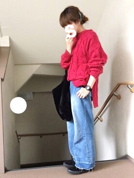 「Factor=（ファクターイコール）のアイテム（パンツ）」を使った、skyさん（レディース・153cm）の冬コーディネート