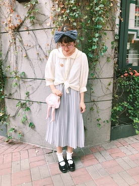 「Dip Drops（Dip Drops）のアイテム」を使った、Dさん（レディース・155cm）の春コーディネート