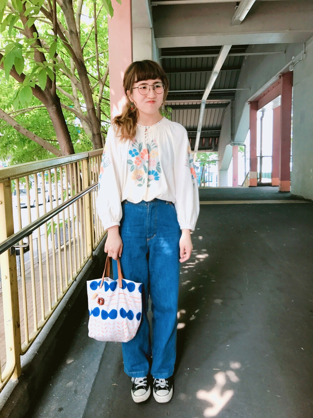child woman クロスステッチ ボリューム袖ブラウス CHILD WOMAN（チャイルドウーマン）の「クロスステッチ ボリューム袖