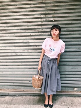 「ネコ」｜「アイテム（パンプス）」を使った、Dさん（レディース・155cm）の夏コーディネート