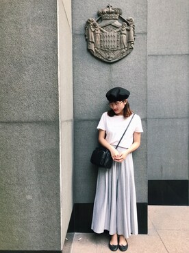 「RUBY AND YOU（ルビーアンドユー）のアイテム（ハンチング/ベレー帽）」を使った、Dさん（レディース・155cm）の秋コーディネート