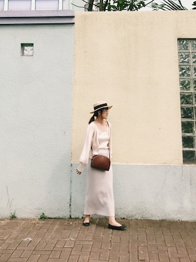 「BRONTE（ブロンテ）のアイテム（帽子）」を使った、Dさん（レディース・155cm）の秋コーディネート