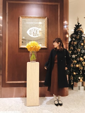 「AVAN LILY（アヴァンリリィ）のアイテム（ワンピース/ドレス）」を使った、Dさん（レディース・155cm）の冬コーディネート
