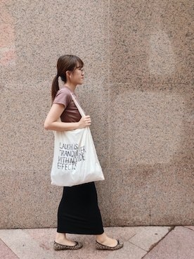 「PULL&BEAR（プルアンドベア）のアイテム（スカート）」を使った、Dさん（レディース・155cm）の秋コーディネート