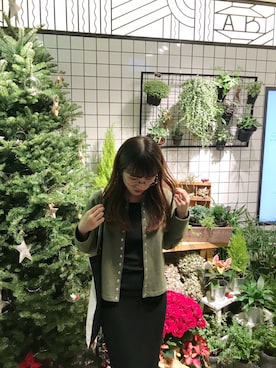 「PULL&BEAR（プルアンドベア）のアイテム（スカート）」を使った、Dさん（レディース・155cm）の冬コーディネート